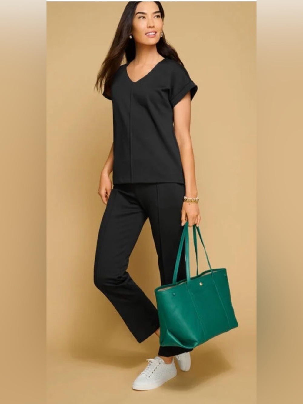 Talbots Passport Ponte Pants Pintcuck Straight Leg